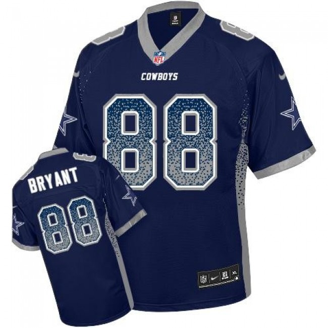Dallas Cowboys #88 Dez Bryant Navy Blue Team Color Youth Stitched NFL Elite Drift Fashion Jersey