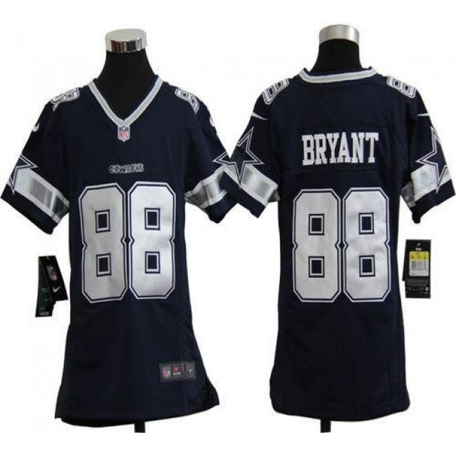 Dallas Cowboys #88 Dez Bryant Navy Blue Team Color Youth Stitched NFL Elite Jersey