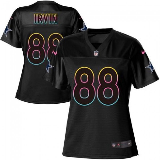Women's Cowboys #88 Michael Irvin Black NFL Game Jersey