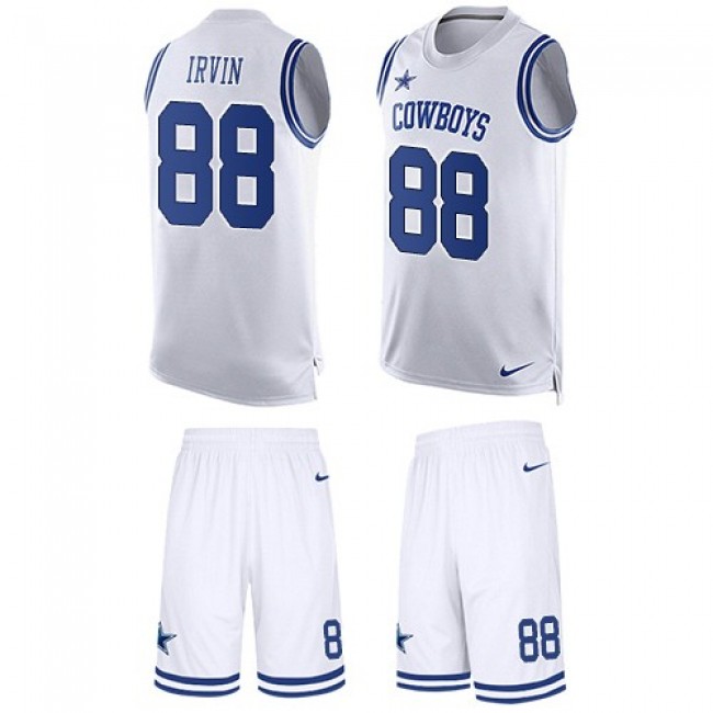 Nike Cowboys #88 Michael Irvin White Men's Stitched NFL Limited Tank Top Suit Jersey