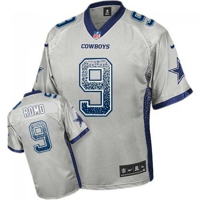 Dallas Cowboys #9 Tony Romo Grey Youth Stitched NFL Elite Drift Fashion Jersey