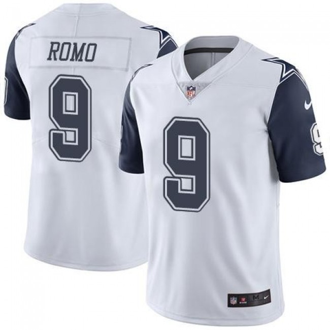 Dallas Cowboys #9 Tony Romo White Youth Stitched NFL Limited Rush Jersey