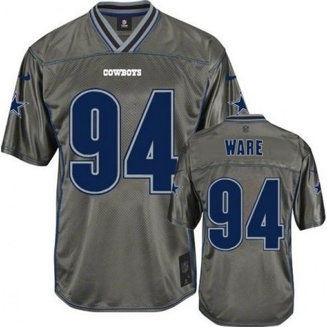 Dallas Cowboys #94 DeMarcus Ware Grey Youth Stitched NFL Elite Vapor Jersey