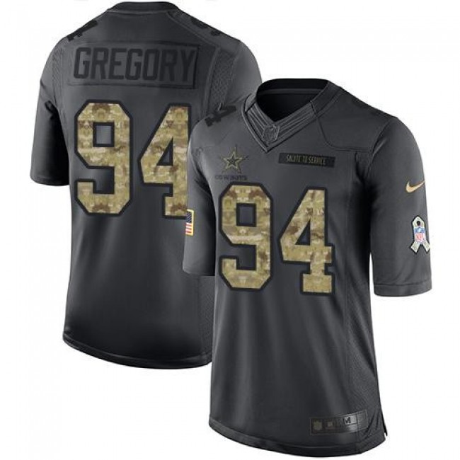 Dallas Cowboys #94 Randy Gregory Black Youth Stitched NFL Limited 2016 Salute to Service Jersey