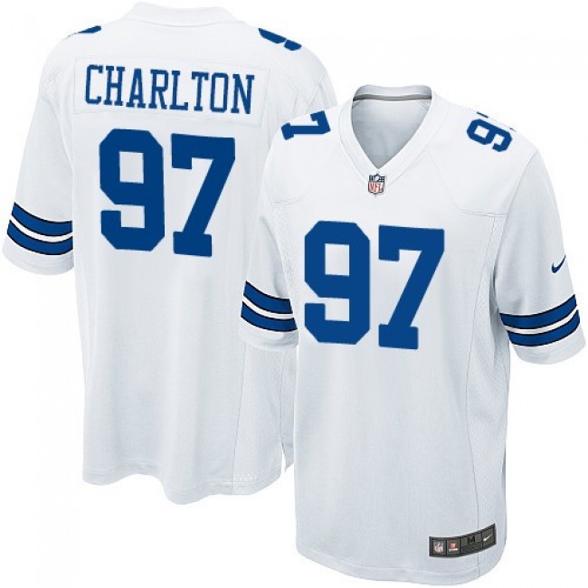 Dallas Cowboys #97 Taco Charlton White Youth Stitched NFL Elite Jersey