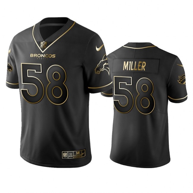 Broncos #58 Von Miller Men's Stitched NFL Vapor Untouchable Limited Black Golden Jersey