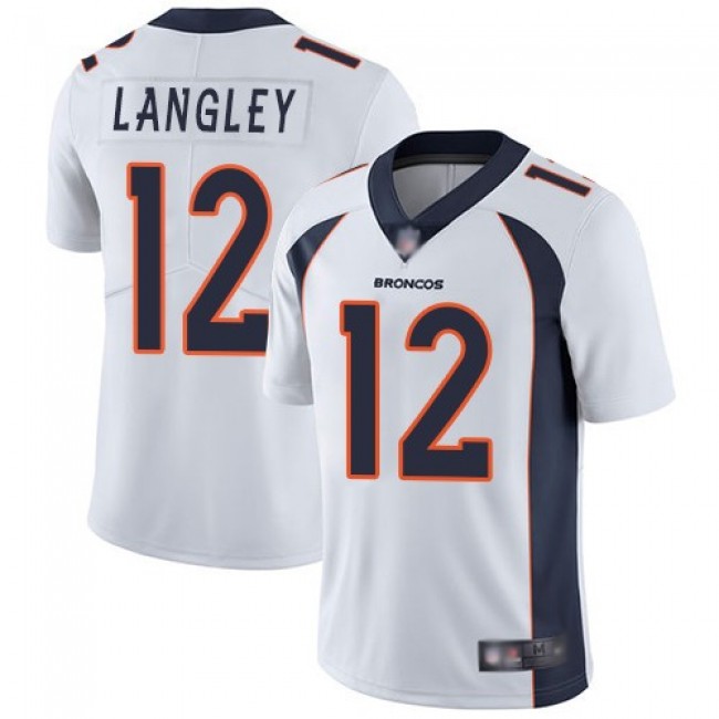Nike Broncos #12 Brendan Langley White Men's Stitched NFL Vapor Untouchable Limited Jersey