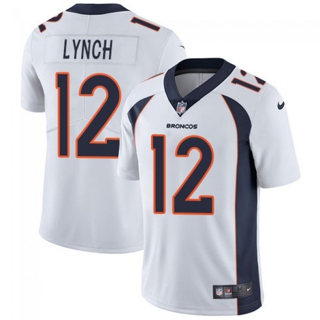 Nike Broncos #12 Paxton Lynch White Men's Stitched NFL Vapor Untouchable Limited Jersey