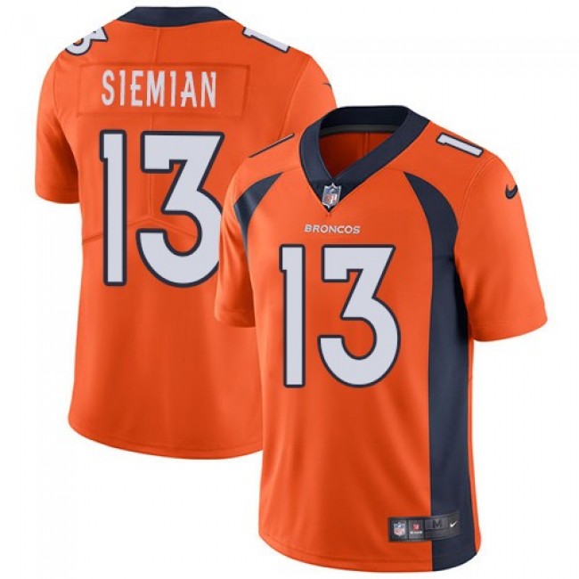 Denver Broncos #13 Trevor Siemian Orange Team Color Youth Stitched NFL Vapor Untouchable Limited Jersey