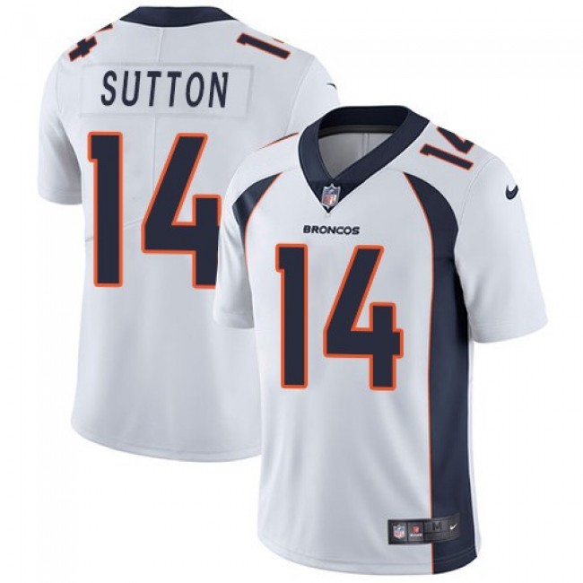 Nike Broncos #14 Courtland Sutton White Men's Stitched NFL Vapor Untouchable Limited Jersey
