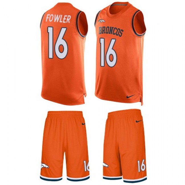 Nike Broncos #16 Bennie Fowler Orange Team Color Men's Stitched NFL Limited Tank Top Suit Jersey