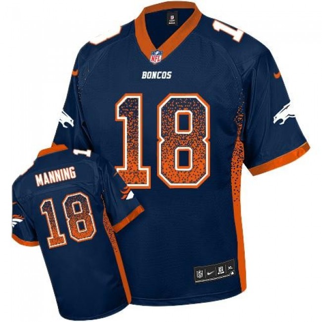 Denver Broncos #18 Peyton Manning Blue Alternate Youth Stitched NFL Elite Drift Fashion Jersey
