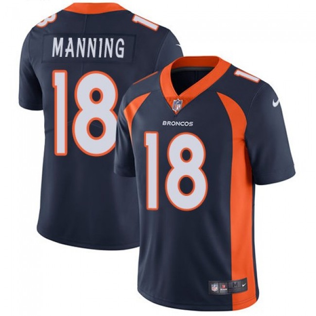 Nike Broncos #18 Peyton Manning Navy Blue Alternate Men's Stitched NFL Vapor Untouchable Limited Jersey