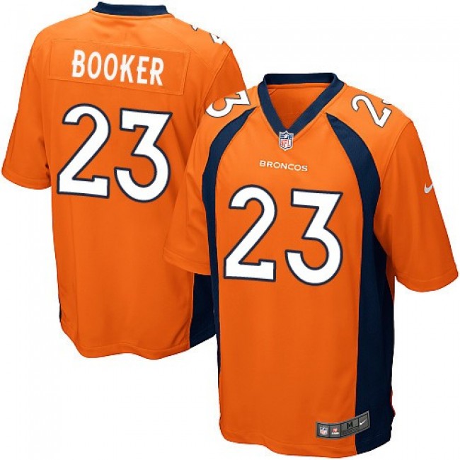 Denver Broncos #23 Devontae Booker Orange Team Color Youth Stitched NFL New Elite Jersey