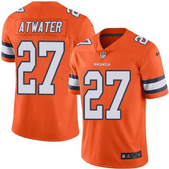Denver Broncos #27 Steve Atwater Orange Youth Stitched NFL Limited Rush Jersey