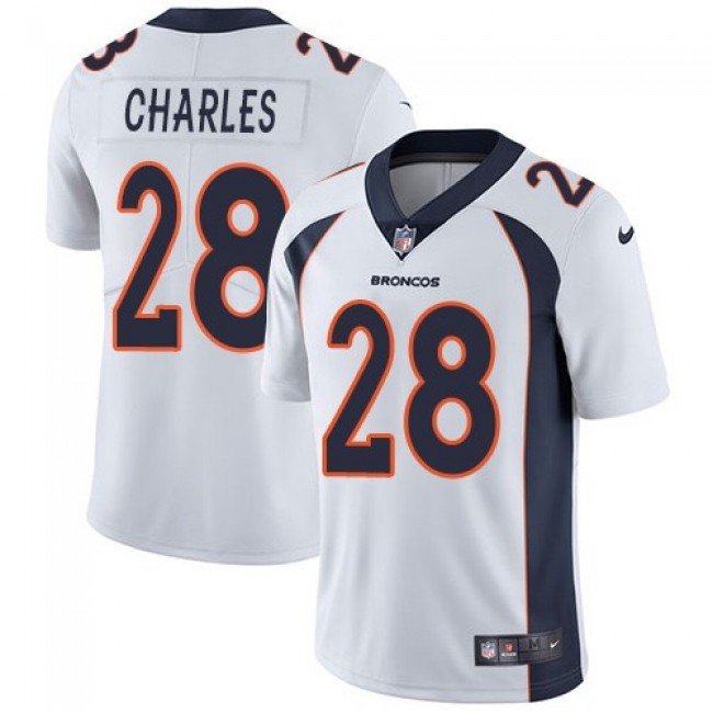 Denver Broncos #28 Jamaal Charles White Youth Stitched NFL Vapor Untouchable Limited Jersey