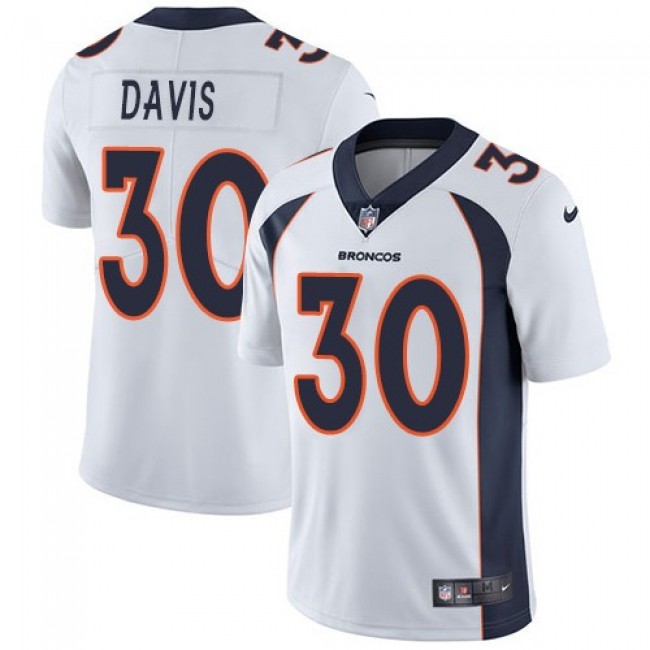 Denver Broncos #30 Terrell Davis White Youth Stitched NFL Vapor Untouchable Limited Jersey