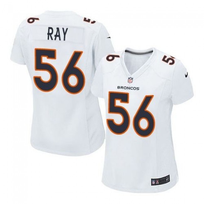 Women's Broncos #56 Shane Ray White Stitched NFL Game Event Jersey