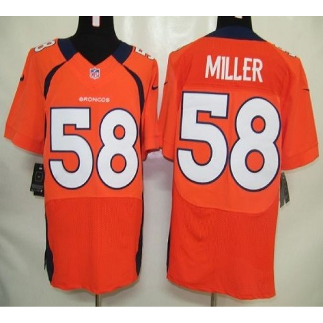 Nike Broncos #58 Von Miller Orange Team Color Men's Stitched NFL Elite Jersey