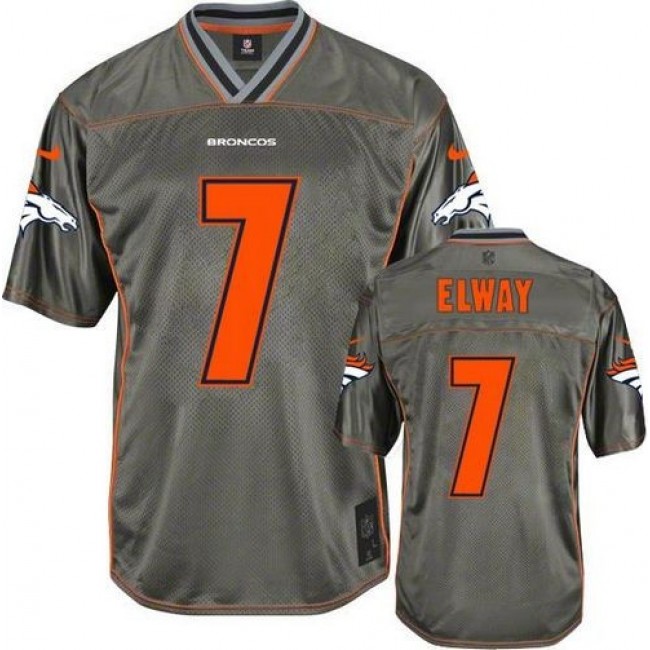 Denver Broncos #7 John Elway Grey Youth Stitched NFL Elite Vapor Jersey