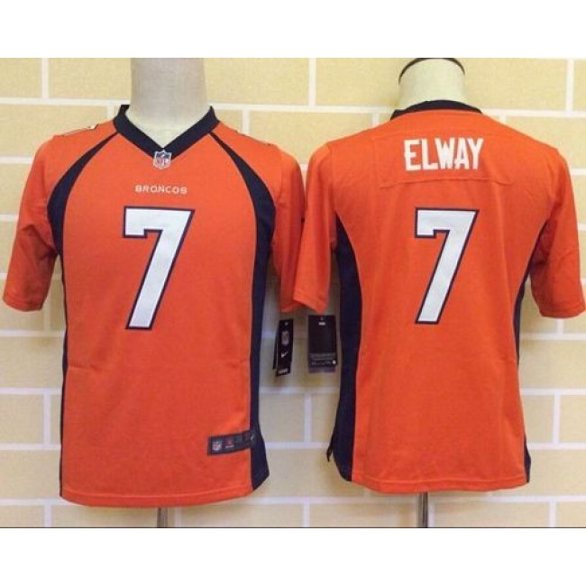 Denver Broncos #7 John Elway Orange Team Color Youth Stitched NFL New Elite Jersey