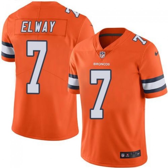 Denver Broncos #7 John Elway Orange Youth Stitched NFL Limited Rush Jersey