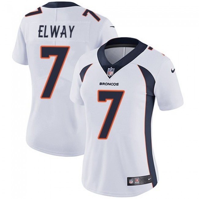 Women's Broncos #7 John Elway White Stitched NFL Vapor Untouchable Limited Jersey