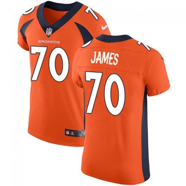 Nike Broncos #70 Ja'Wuan James Orange Team Color Men's Stitched NFL Vapor Untouchable Elite Jersey