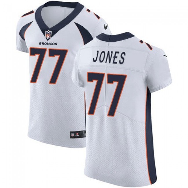 Nike Broncos #77 Sam Jones White Men's Stitched NFL Vapor Untouchable Elite Jersey