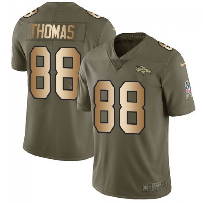 Denver Broncos #88 Demaryius Thomas Olive-Gold Youth Stitched NFL Limited 2017 Salute to Service Jersey