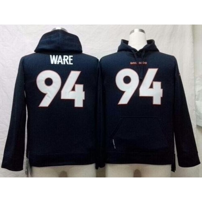 Denver Broncos #94 DeMarcus Ware Navy Blue Youth Pullover NFL Hoodie Jersey