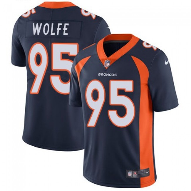 Denver Broncos #95 Derek Wolfe Blue Alternate Youth Stitched NFL Vapor Untouchable Limited Jersey