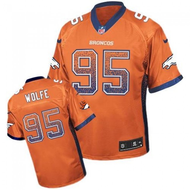 Nike Broncos #95 Derek Wolfe Orange Team Color Men's Stitched NFL Elite Drift Fashion Jersey