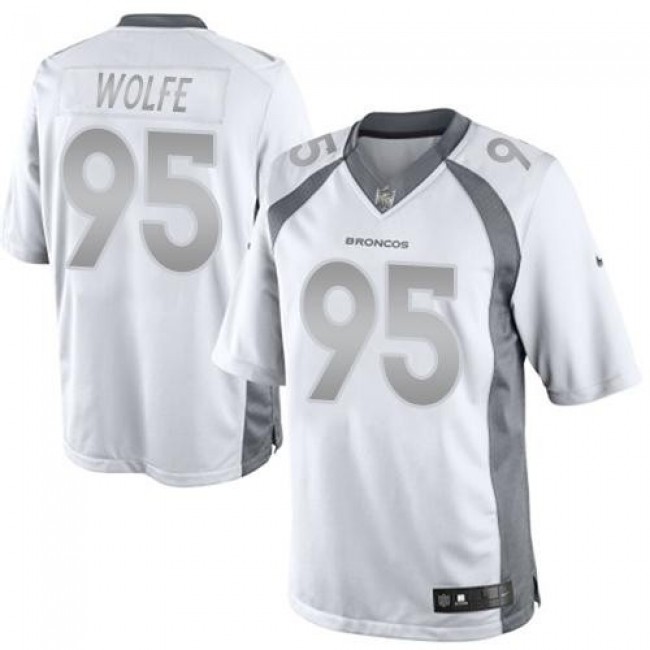 Nike Broncos #95 Derek Wolfe White Men's Stitched NFL Limited Platinum Jersey