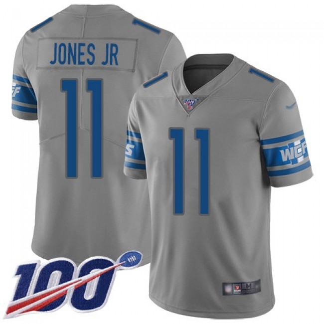 Nike Lions #11 Marvin Jones Jr Gray Men's Stitched NFL Limited Inverted Legend 100th Season Jersey