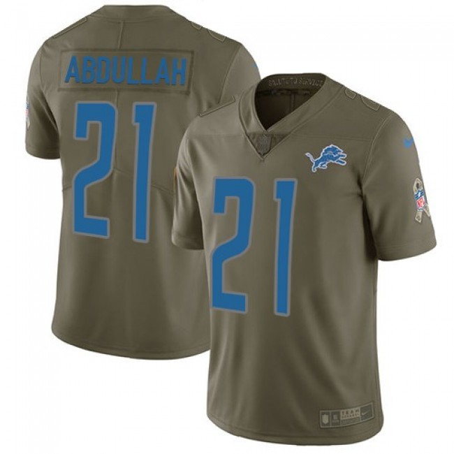 Detroit Lions #21 Ameer Abdullah Olive Youth Stitched NFL Limited 2017 Salute to Service Jersey