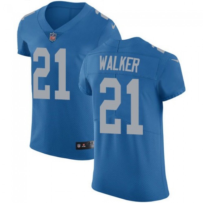 Nike Lions #21 Tracy Walker Blue Throwback Men's Stitched NFL Vapor Untouchable Elite Jersey