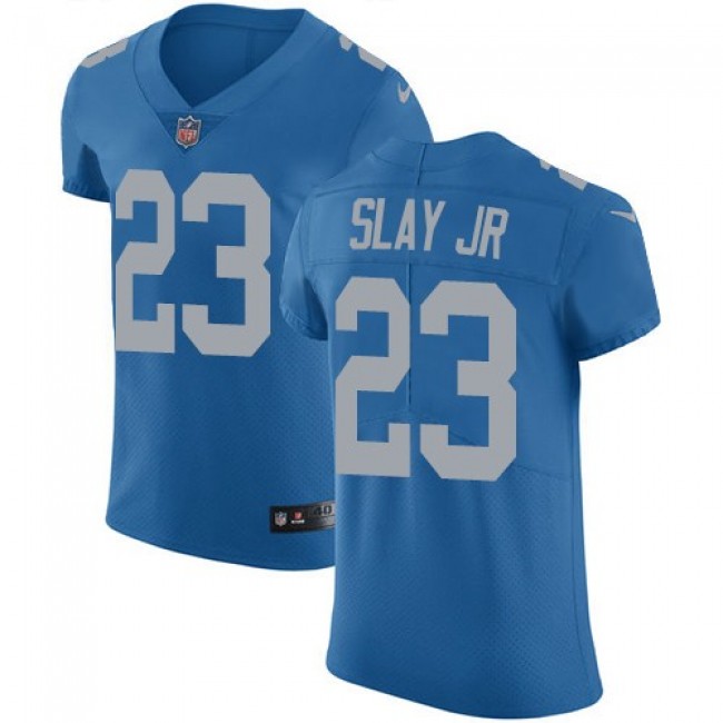 Nike Lions #23 Darius Slay Jr Blue Throwback Men's Stitched NFL Vapor Untouchable Elite Jersey