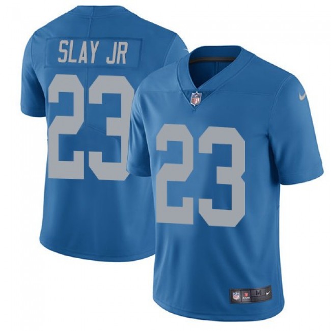 Nike Lions #23 Darius Slay Jr Blue Throwback Men's Stitched NFL Vapor Untouchable Limited Jersey