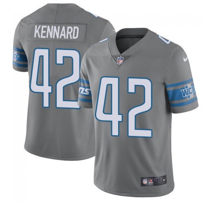 Nike Lions #42 Devon Kennard Gray Men's Stitched NFL Limited Rush Jersey