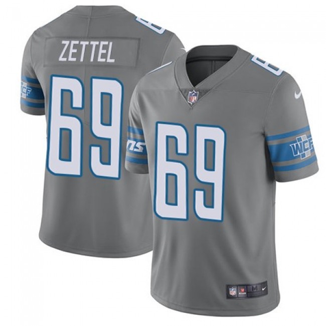 Detroit Lions #69 Anthony Zettel Gray Youth Stitched NFL Limited Rush Jersey