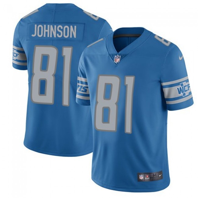 Detroit Lions #81 Calvin Johnson Light Blue Team Color Youth Stitched NFL Vapor Untouchable Limited Jersey