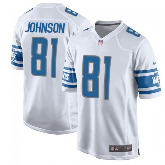 Detroit Lions #81 Calvin Johnson White Youth Stitched NFL Elite Jersey