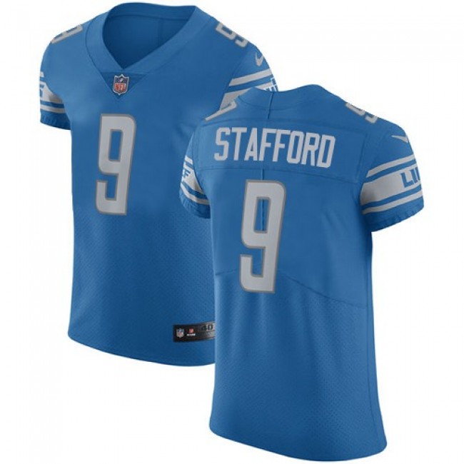 Nike Lions #9 Matthew Stafford Blue Team Color Men's Stitched NFL Vapor Untouchable Elite Jersey