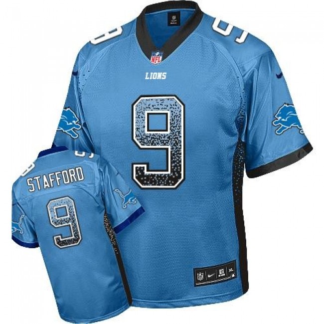 Detroit Lions #9 Matthew Stafford Light Blue Team Color Youth Stitched NFL Elite Drift Fashion Jersey