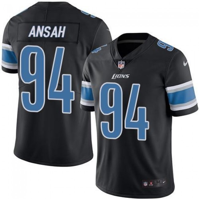 Detroit Lions #94 Ziggy Ansah Black Youth Stitched NFL Limited Rush Jersey