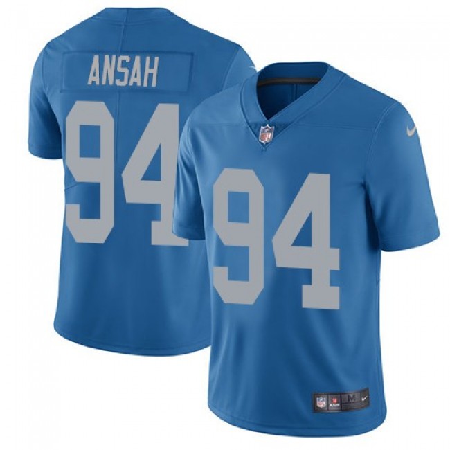 Detroit Lions #94 Ziggy Ansah Blue Throwback Youth Stitched NFL Vapor Untouchable Limited Jersey