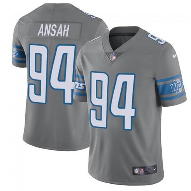 Detroit Lions #94 Ziggy Ansah Gray Youth Stitched NFL Limited Rush Jersey