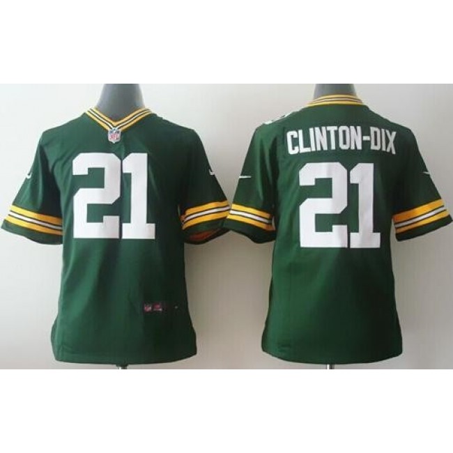 Green Bay Packers #21 Ha Ha Clinton-Dix Green Team Color Youth Stitched NFL Elite Jersey