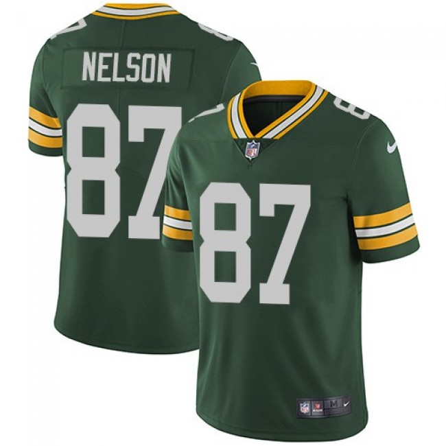 Green Bay Packers #87 Jordy Nelson Green Team Color Youth Stitched NFL Vapor Untouchable Limited Jersey